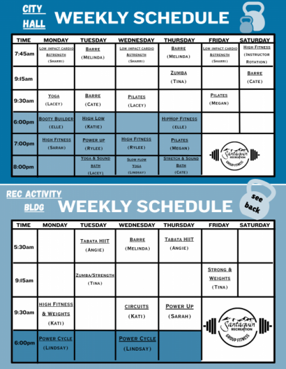 City Hall Weekly Schedule