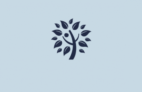 Blue image with tree icon from Santaquin's Orchard Days logo