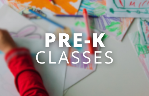 Preschool children crafting at a table