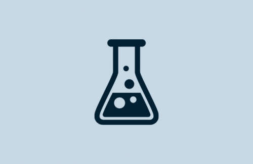 Blue Banner with science beaker icon for kids science class