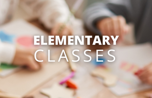 banner image with kids crafting at a table
