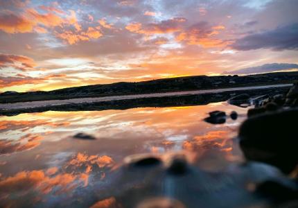 Beautiful image of the clouds over the water