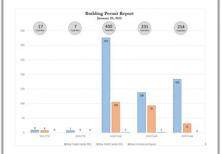 January Building Permit Chart