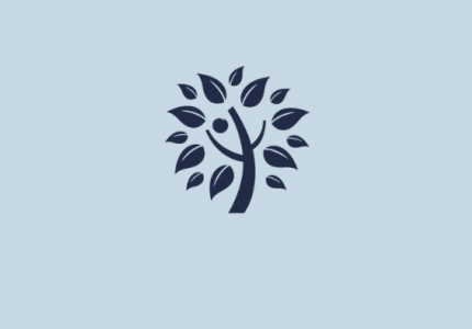 Blue image with tree icon from Santaquin's Orchard Days logo