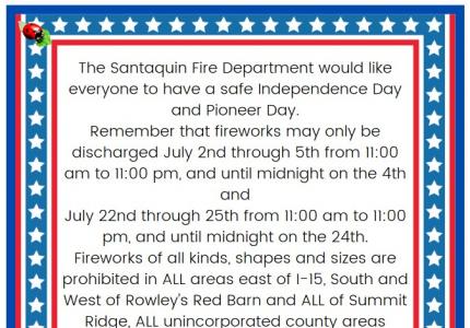 Fireworks reminder