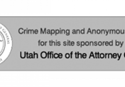 "Crime Mapping and Anonymous Tipping for this site sponsored by the Utah Office of the Attorney General"
