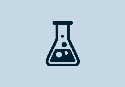 Blue Banner with science beaker icon for kids science class