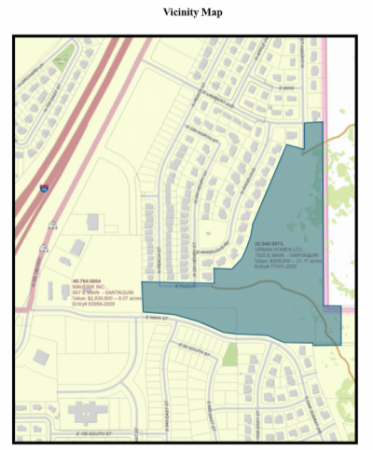 NOTICE OF PUBLIC HEARING - Amendments to Zoning & Land Use Provisions for Sunset Ridge Vicinity Map