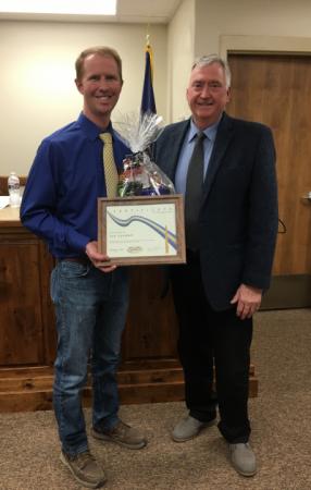 Jon Lundell and Mayor Olson