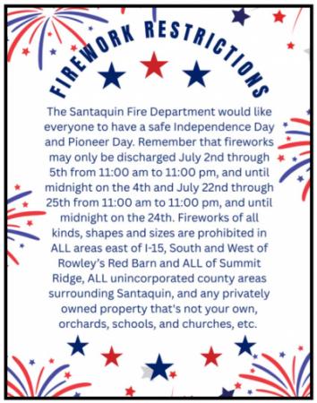 Fireworks restrictions 2025