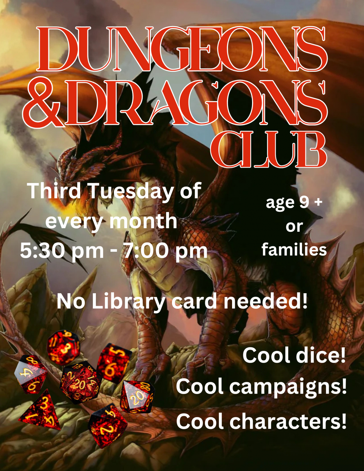 D&D Club Information graphic