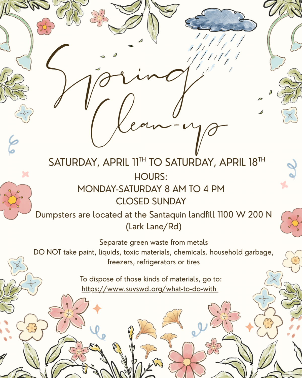 2026 Spring Clean Up Information